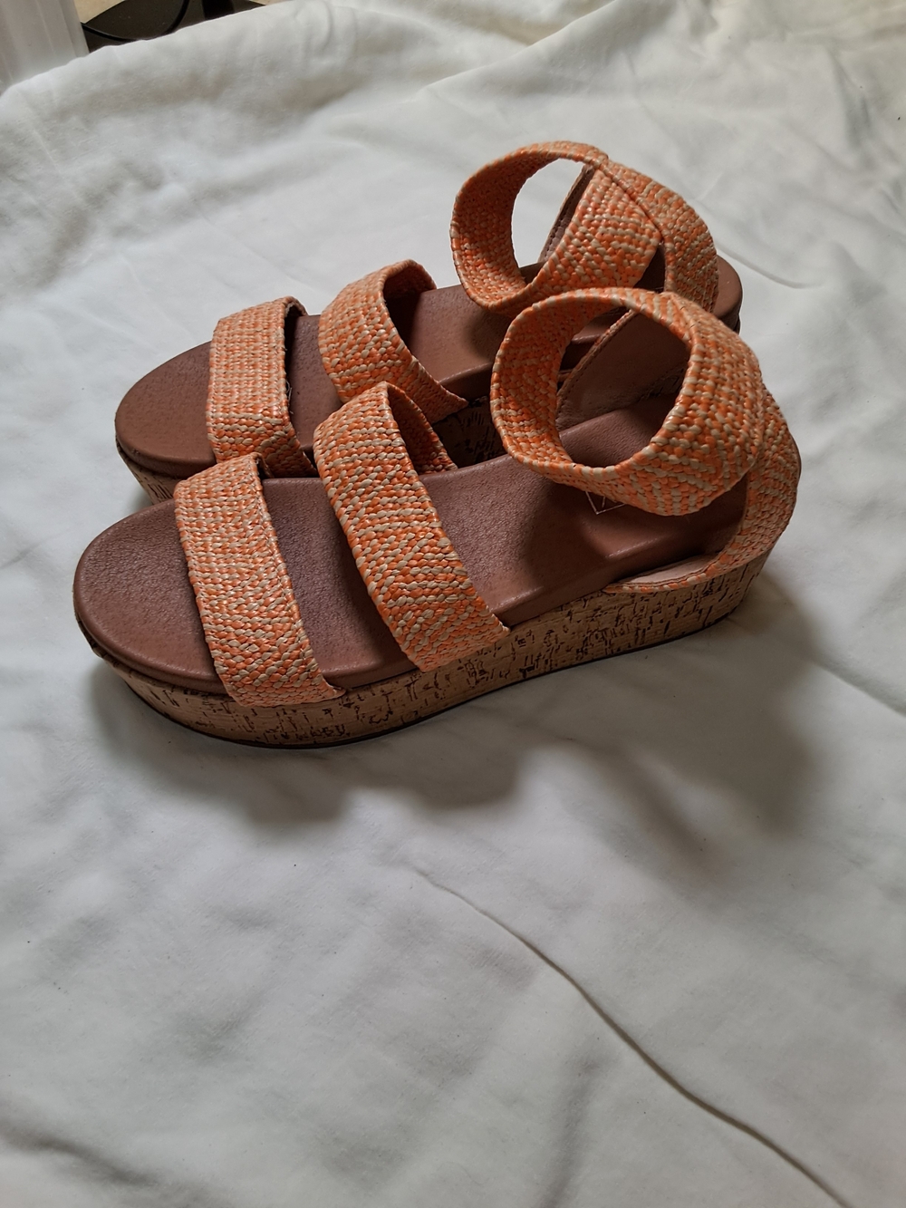 therapy Orange Woven Cork Platform Sandals - Picture 3 of 4